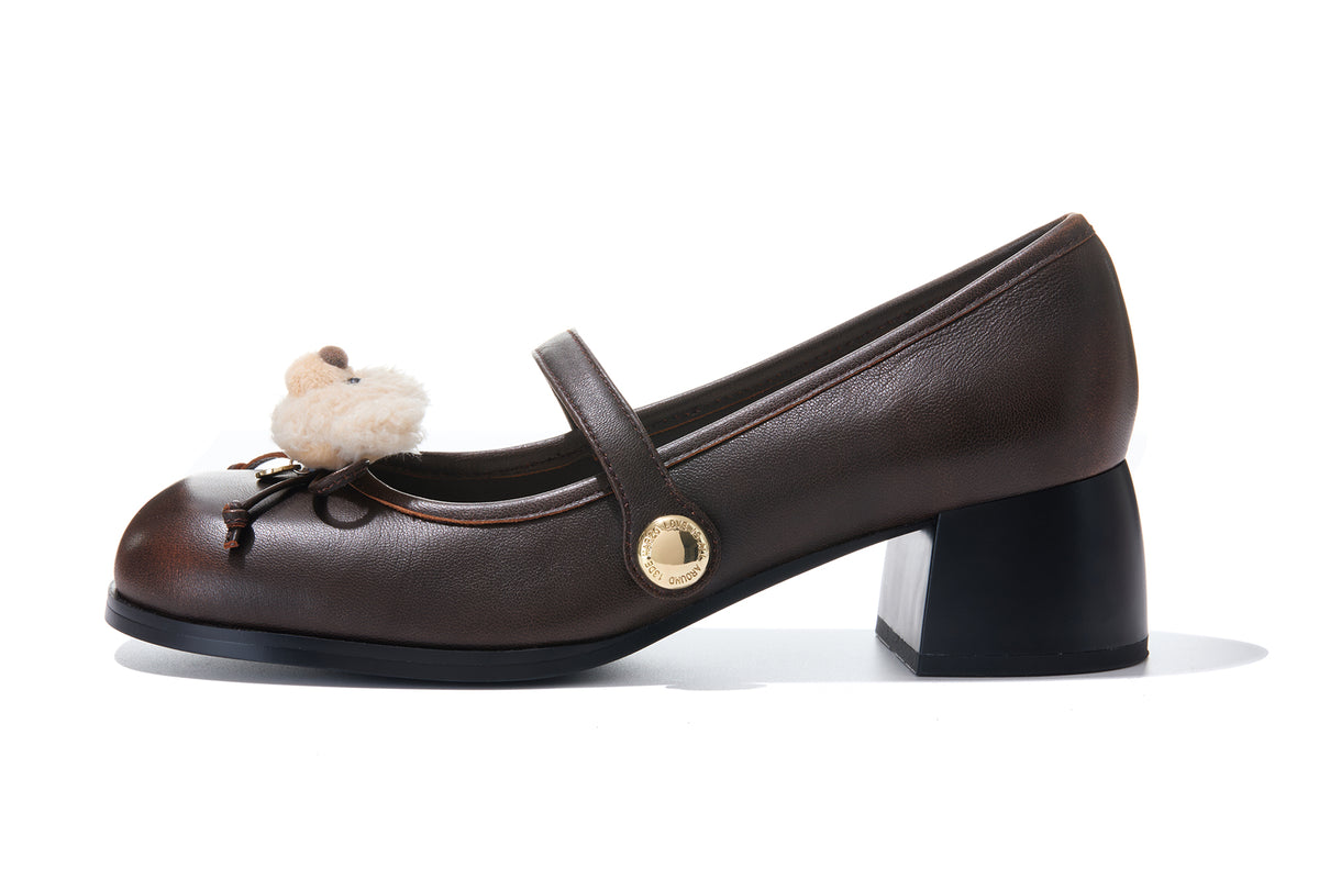 13DE MARZO High Heel Mary Jane Brown - 13DE MARZO