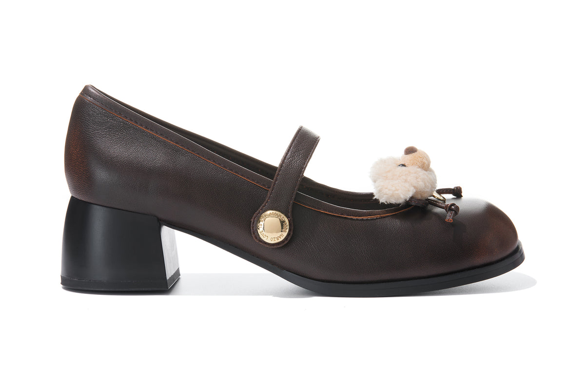 13DE MARZO High Heel Mary Jane Brown - 13DE MARZO