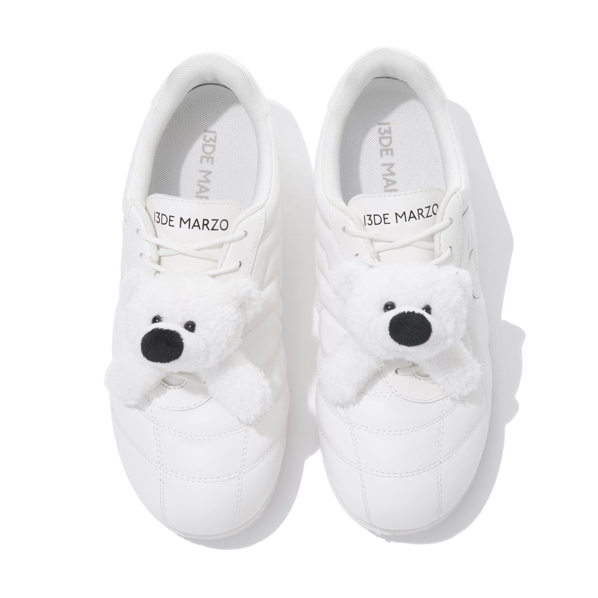 13DE MARZO Quilted Lightweight Casual Shoes White - 13DE MARZO