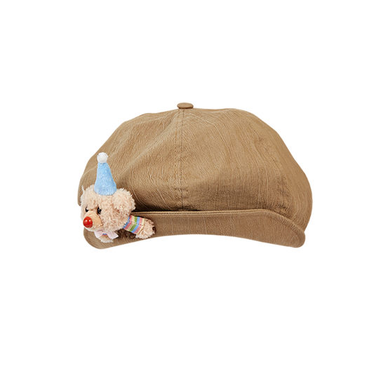 13DE MARZO Vintage Artist Octagonal Hat Brown