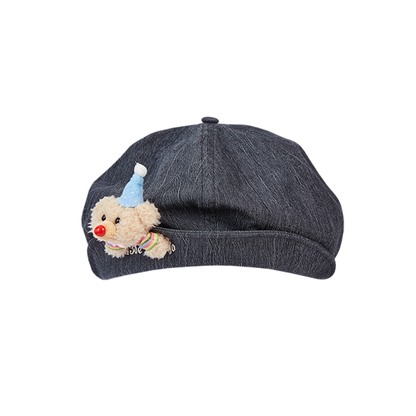 13DE MARZO Vintage Artist Octagonal Hat Dark Grey