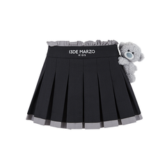 13DE MARZO BabyBear Pleated Dress Black