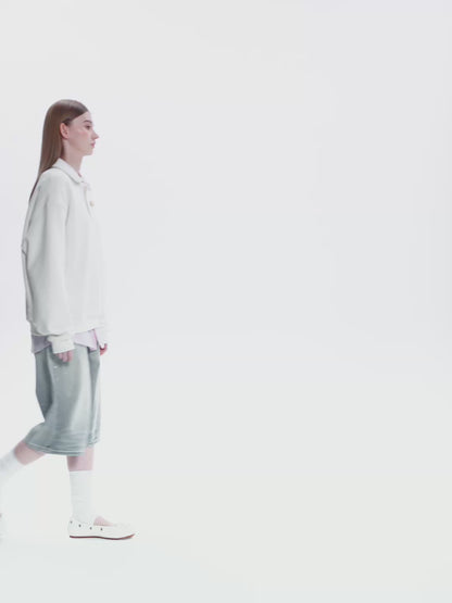 13DE MARZO Polo Long Sleeve Sweatshirt Grey