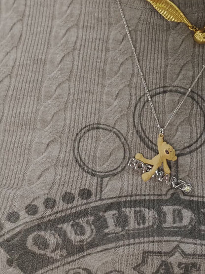 Harry Potter × 13DE MARZO Golden Snitch Bear Necklace