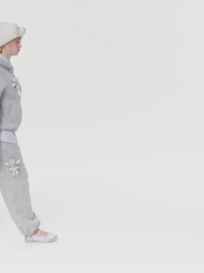 13DE MARZO Patchwork Polka Dot Sweatshirt