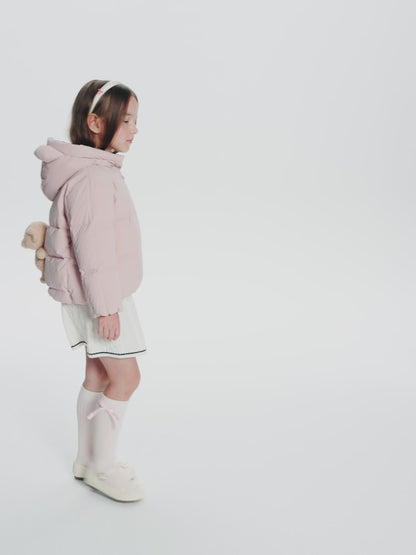 13DE MARZO BabyBear Ear Short Down Jacket Brown