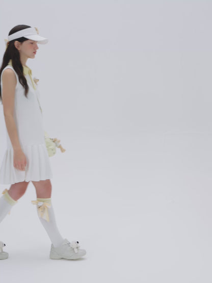 13DE MARZO Golf Bear Dress White