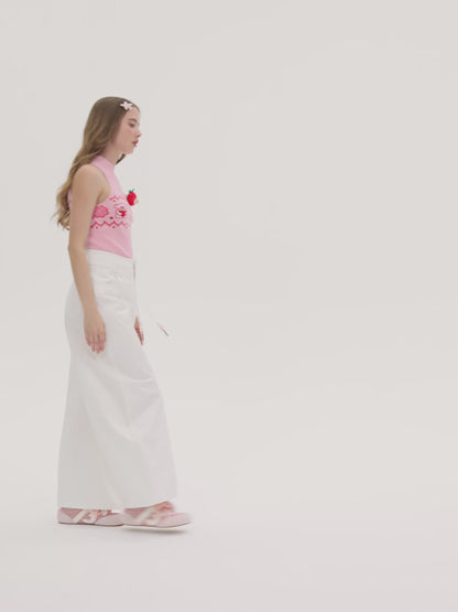 13DE MARZO Curved-Hem Cargo Pants Khaki