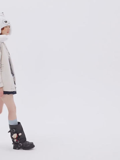 Harry Potter × 13DE MARZO Hedwig Hogwarts Offer Cardigan