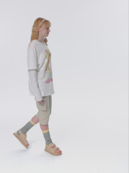 13DE MARZO Doozoo Bear Sandals Sand