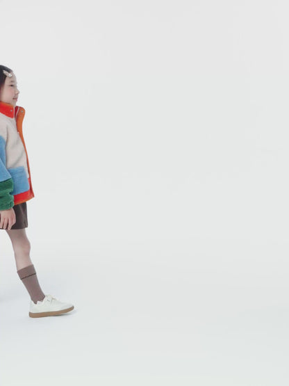 13DE MARZO BabyBear Patchwork  Shearling Jacket