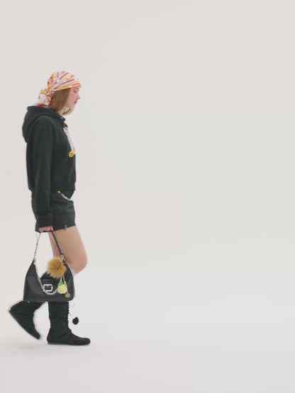 13DE MARZO Lollipop Chain Underarm Bag Silver