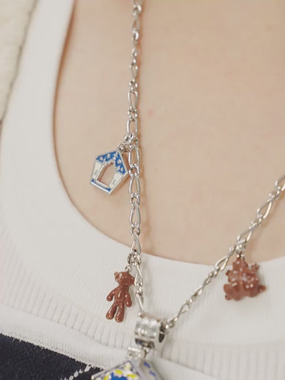 Harry Potter × 13DE MARZO Chocolate Frog Bear Necklace