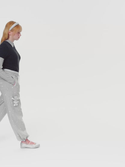 13DE MARZO Patchwork Polka Dot Sweatpants