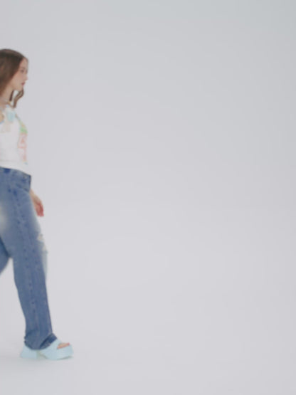 13DE MARZO Butterfly Bear Print Camisole