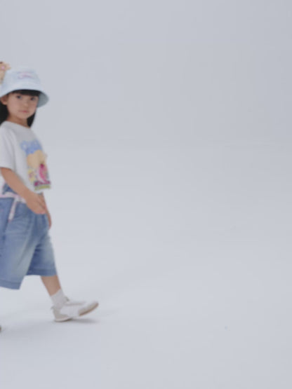 13DE MARZO BabyBear Bubblegum Jorts Blue