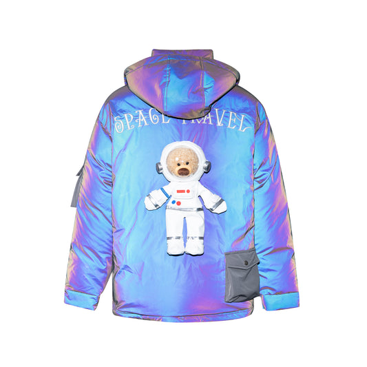 13DE MARZO Astronaut Teddy Bear Down Jacket