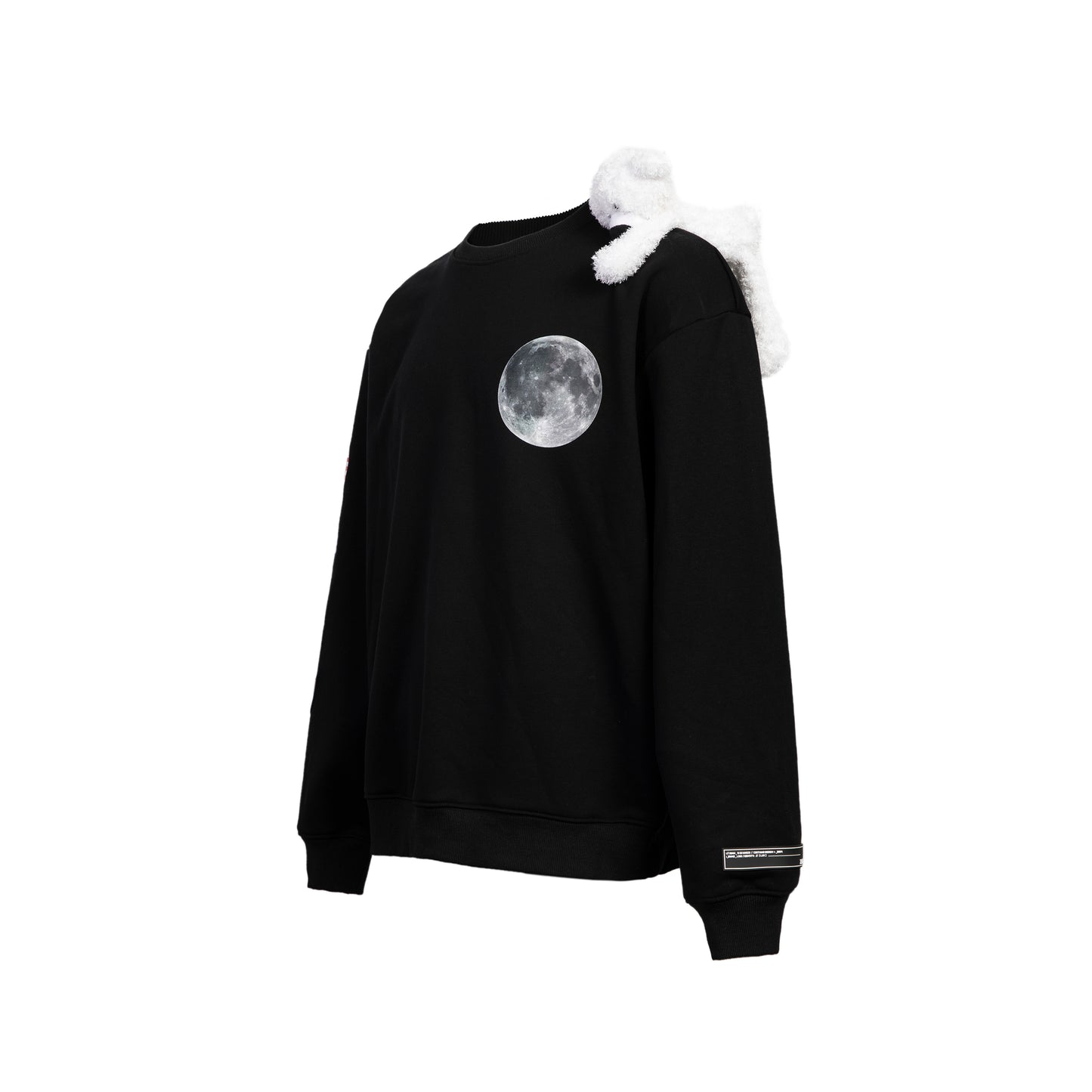 13DE MARZO Moon Shoulder Teddy Bear Badge Sweater