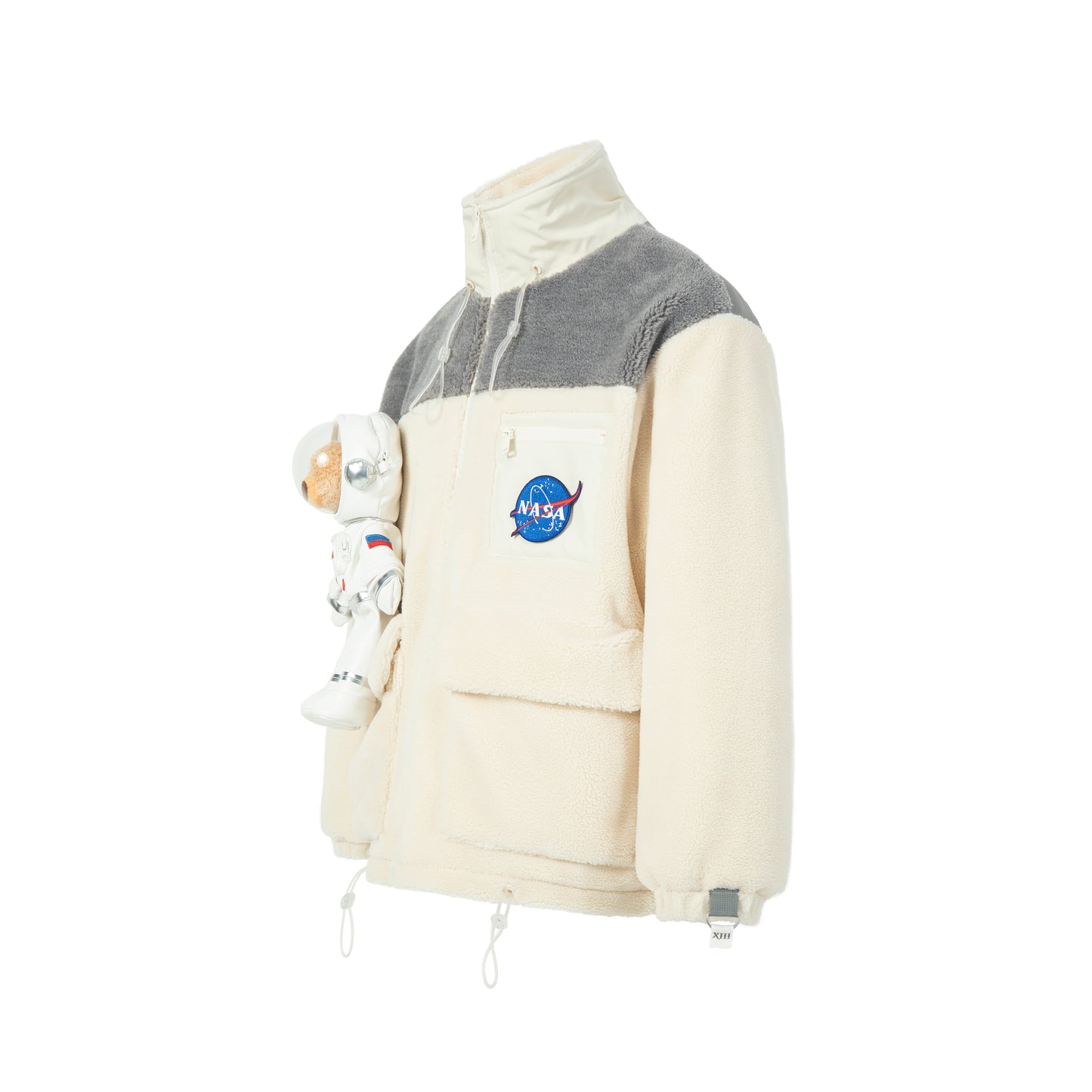 13DE MARZO Astronaut Teddy Bear Wool Coat
