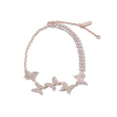 13DE MARZO Artificial Diamond Butterfly Bracelet