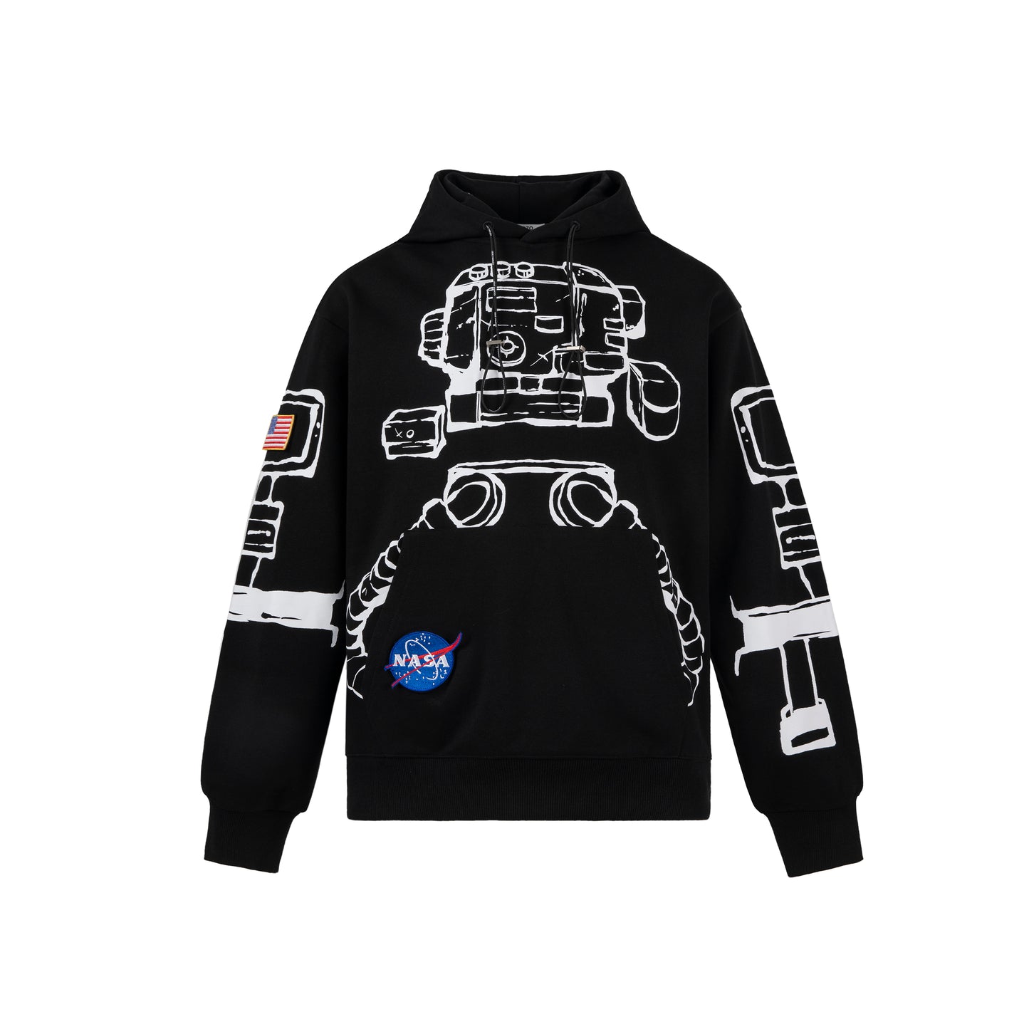 13DE MARZO Astronaut Teddy Bear Painted Hoodie