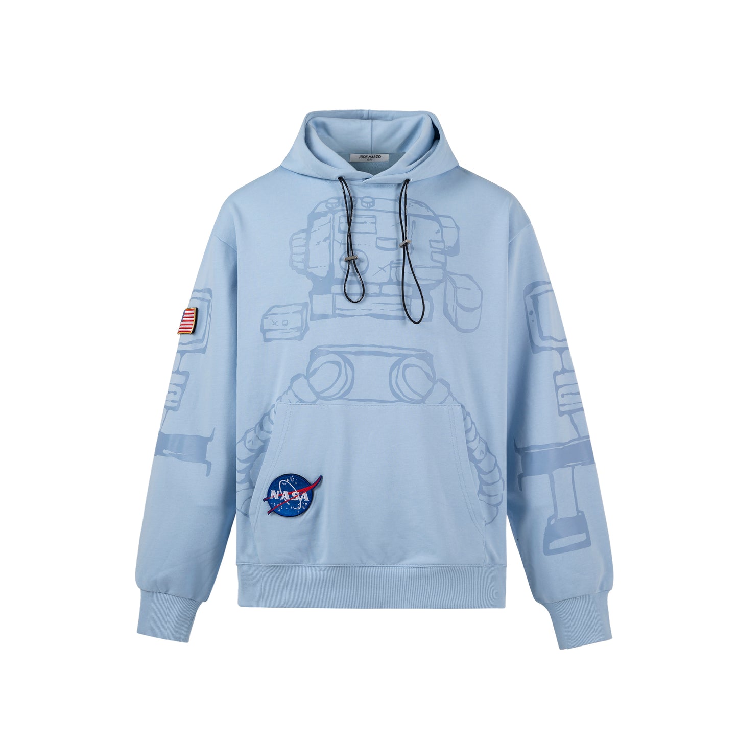 13DE MARZO Astronaut Teddy Bear Painted Hoodie