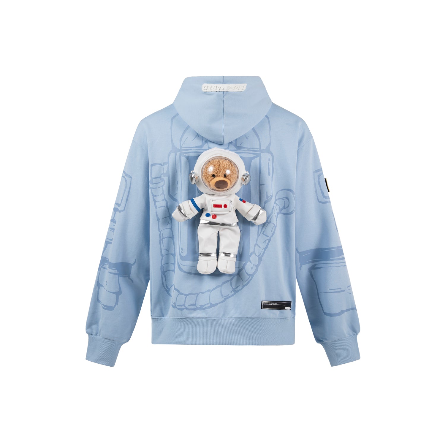 13DE MARZO Astronaut Teddy Bear Painted Hoodie