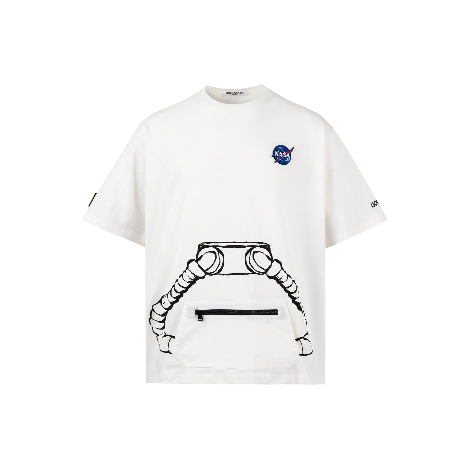 13DE MARZO Astronaut Teddy Bear Painted T-shirt