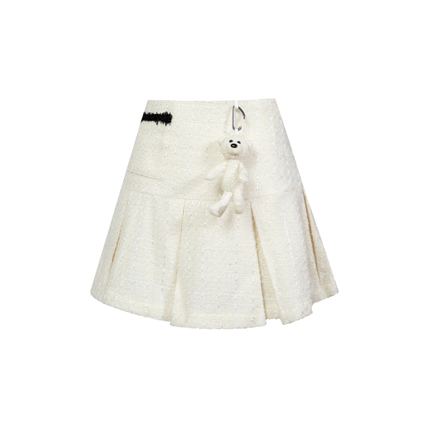 13DE MARZO Tweed Palda Bear Sivided Skirt
