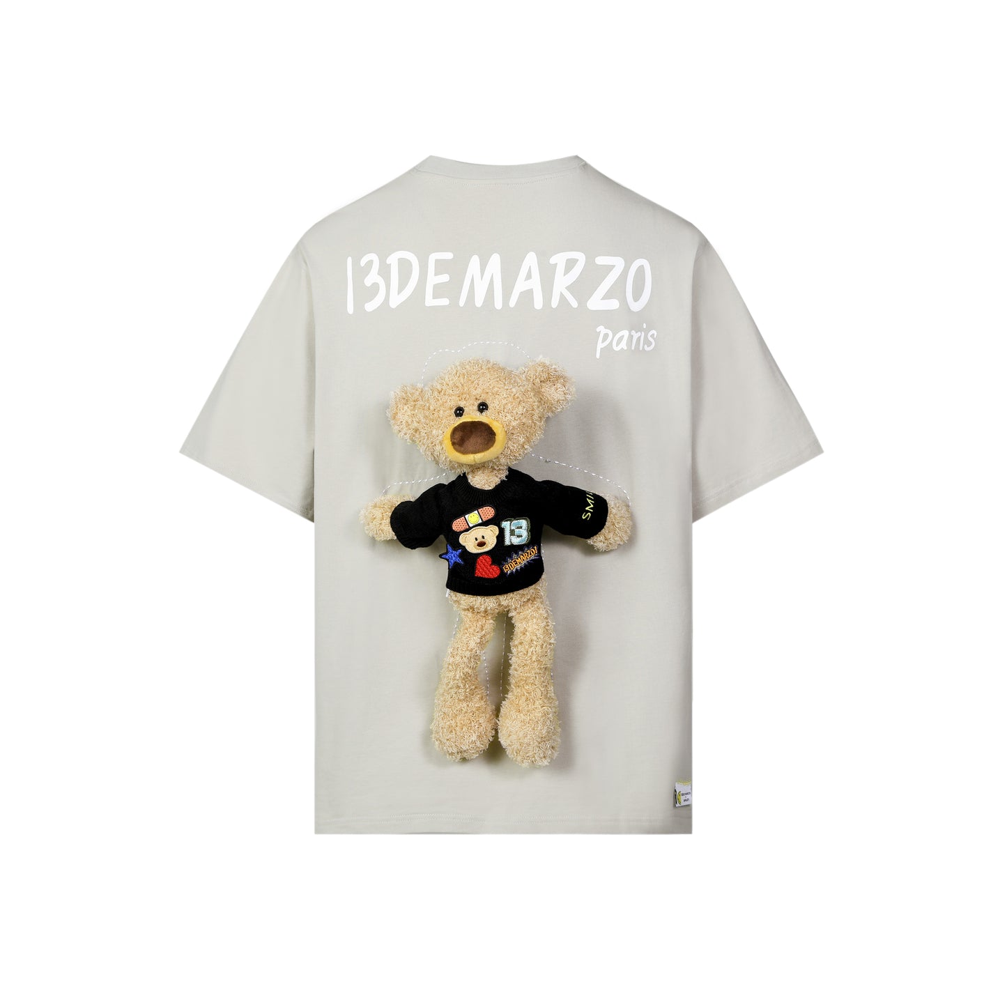 13DE MARZO Palda Bear Velcro Patch T-shirt