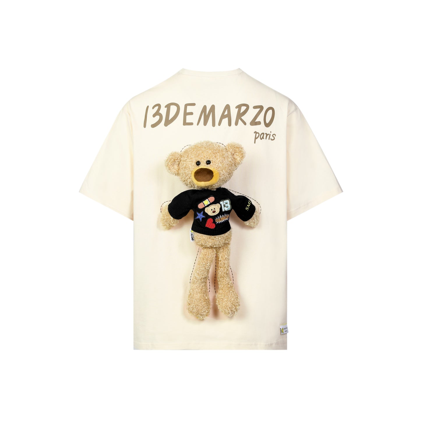 13DE MARZO Palda Bear Velcro Patch T-shirt