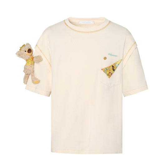 13DE MARZO Shoulder Palda Bear Van Gogh Sunflowers/The Starry Night T-shirt - 13DE MARZO
