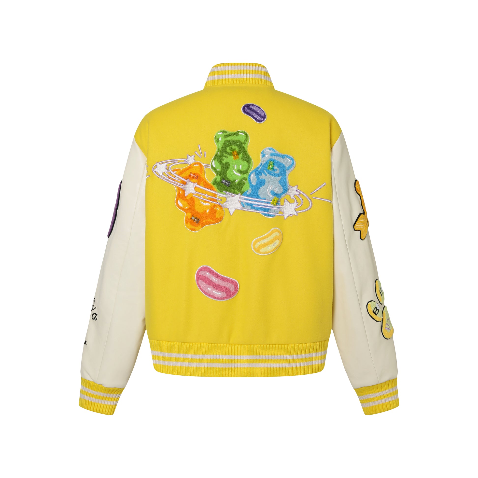 13DE MARZO Big Gummy Bear Baseball Varsity Jacket