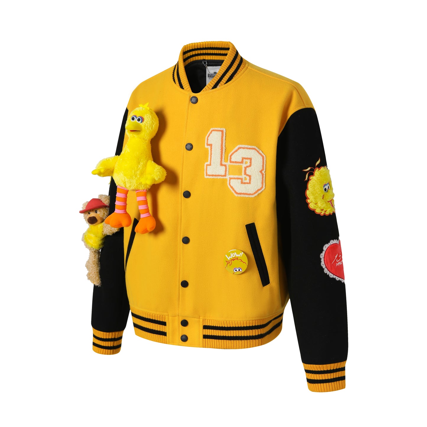 13DE MARZO Bigbird Bear Baseball Jacket