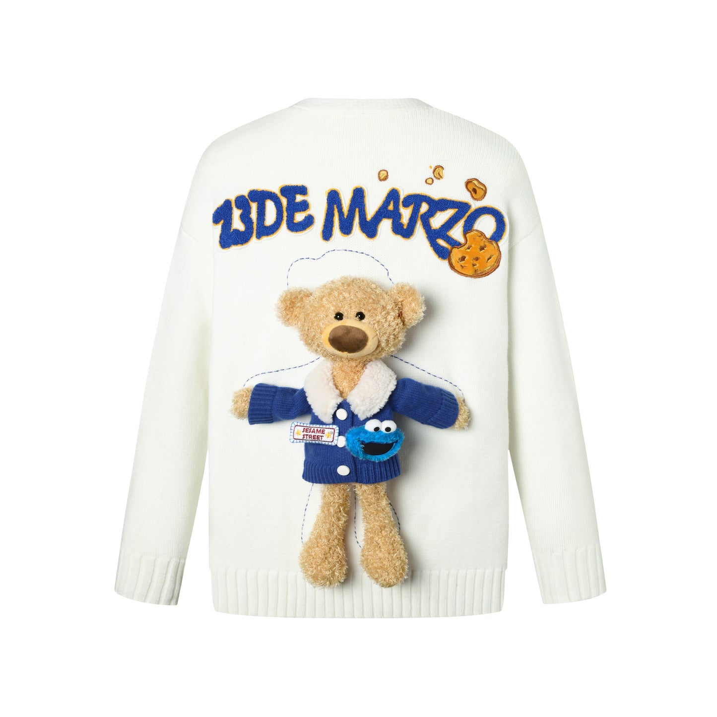 13DE MARZO Cookie Monster Knit Cardigan