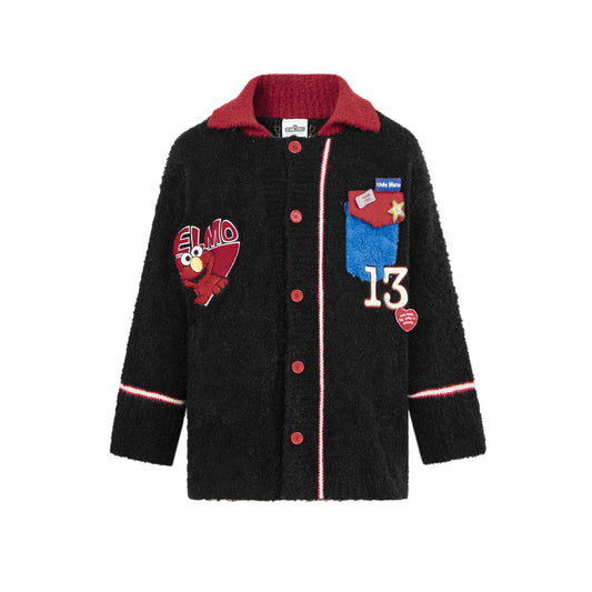 13DE MARZO Elmo Heart Fleece Cardigan