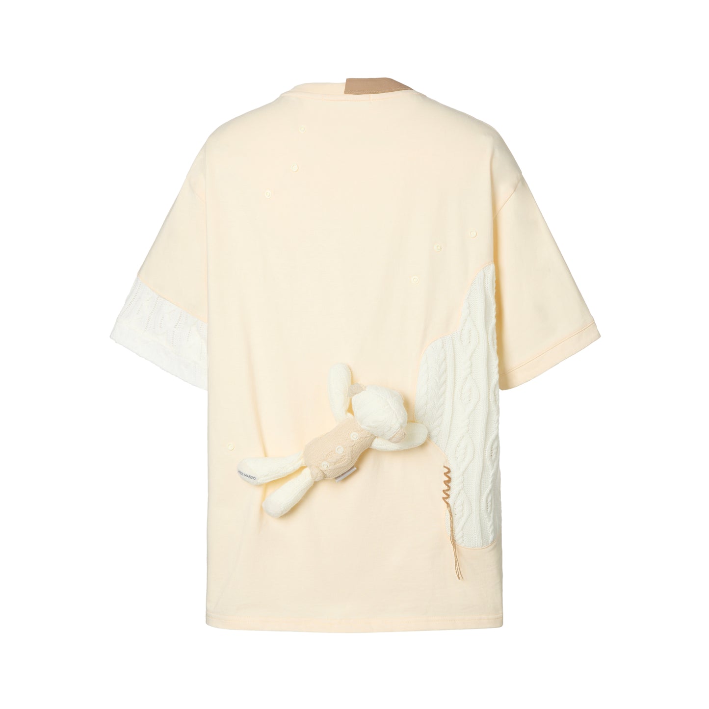 13DE MARZO Bear Knit Suture T-shirt