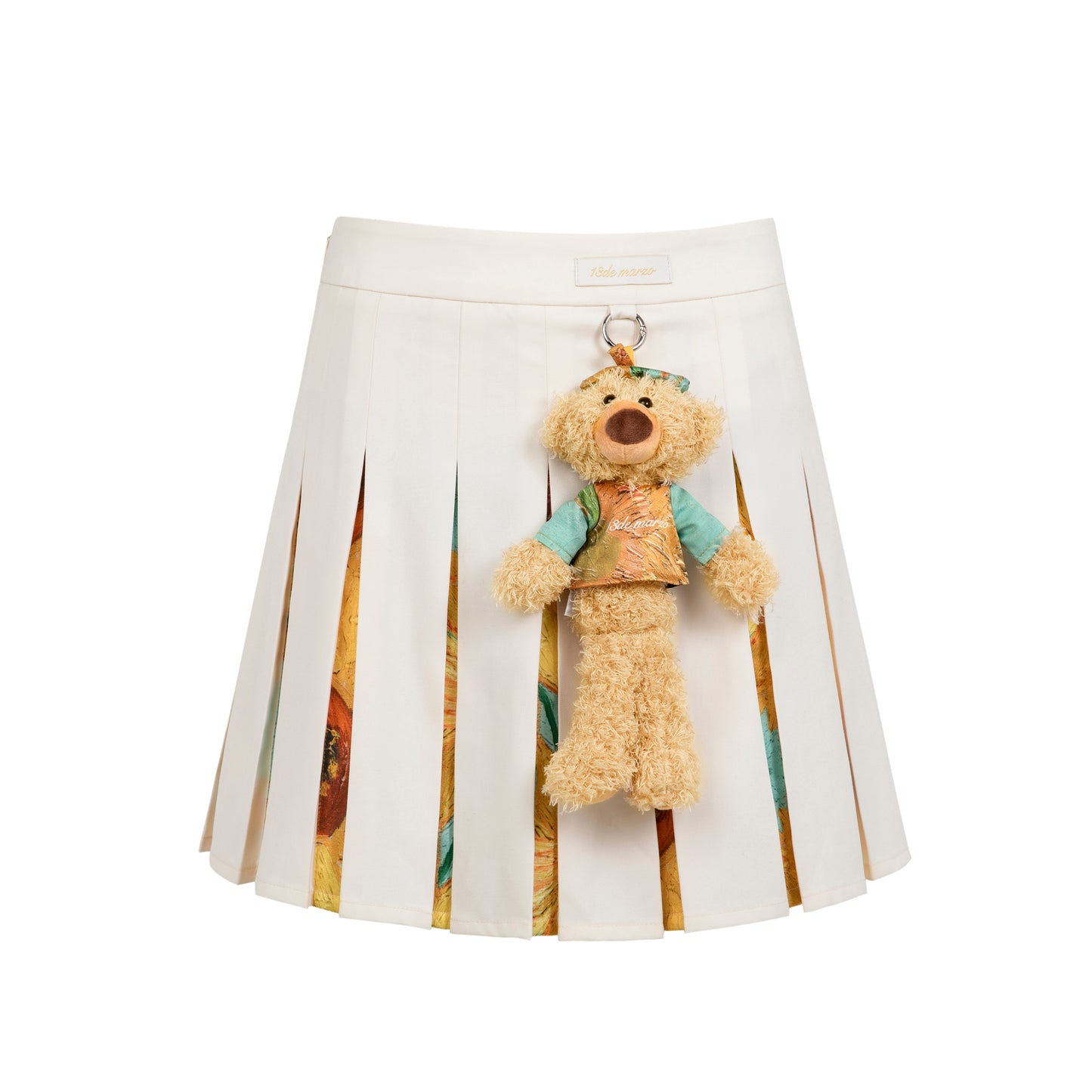13DE MARZO Van Gogh Masterpiece Pleated Skirt