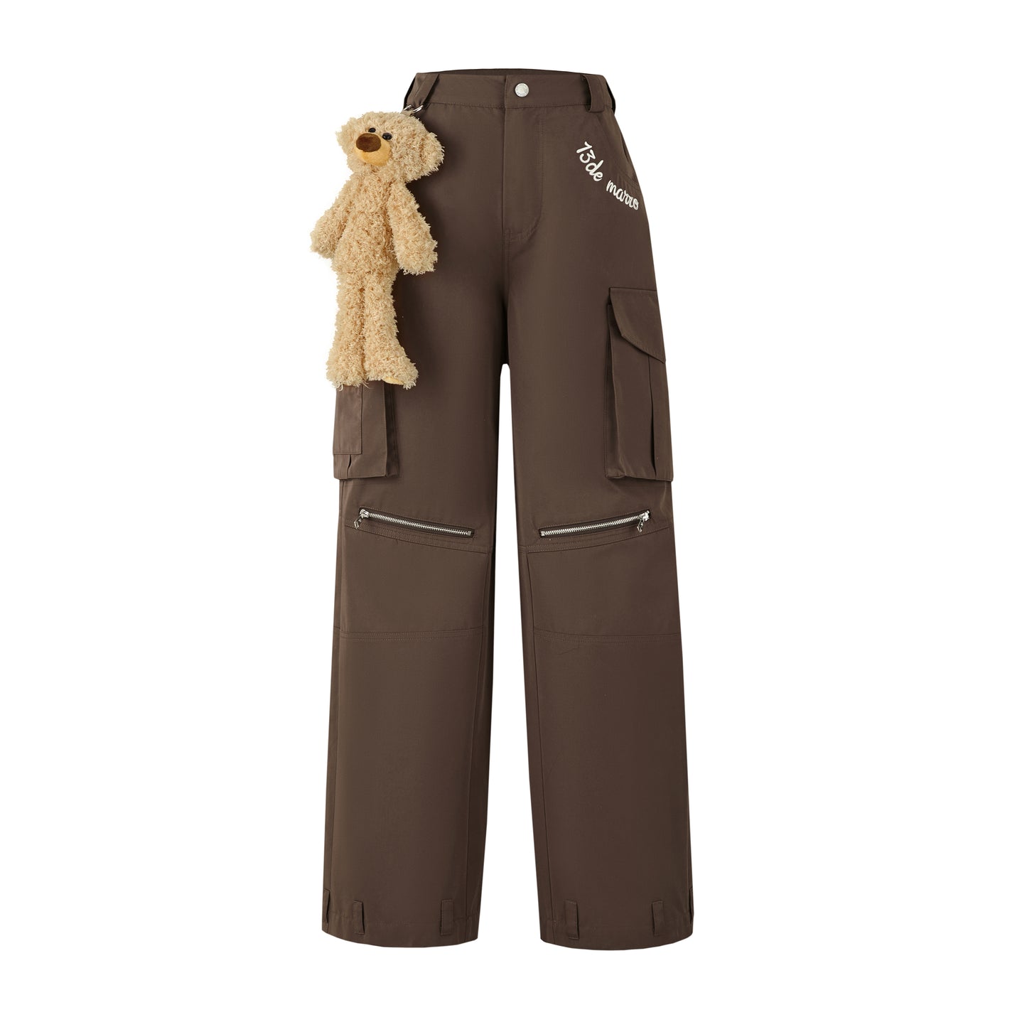 13DE MARZO Bear Multi-Pocket Cargo Pants