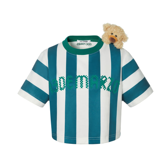 13DE MARZO Bear Bold Stripe Top